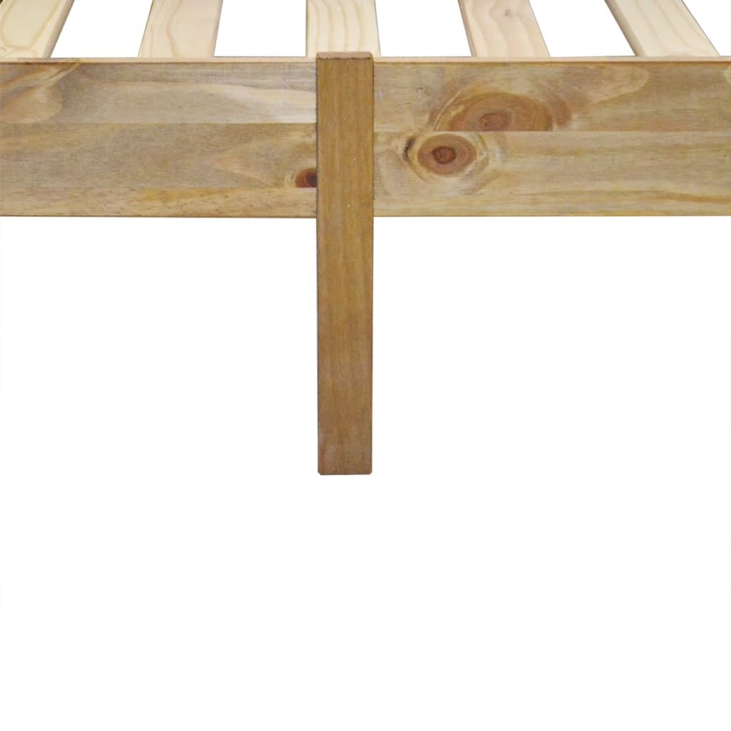 Pat cu saltea, 160 x 200 cm, lemn de pin mexican gama Corona - Lando