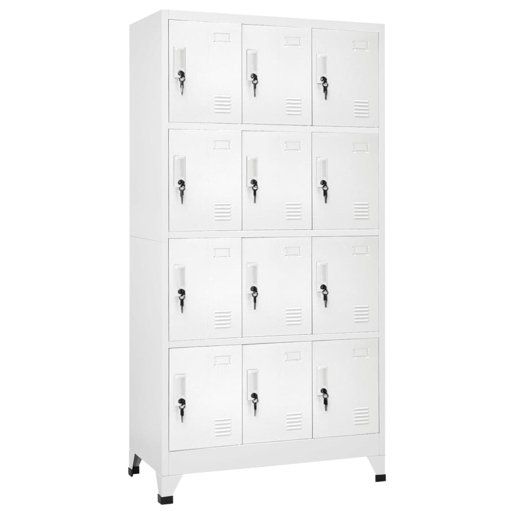 Dulap vestiar cu 12 compartimente, 90x45x180 cm - Lando