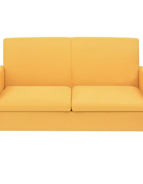 Încărcați imaginea în vizualizatorul Galerie, Canapea cu 2 locuri, 135 x 65 x 76 cm, galben - Lando
