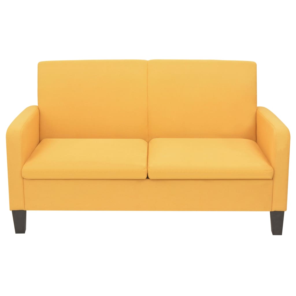 Canapea cu 2 locuri, 135 x 65 x 76 cm, galben - Lando