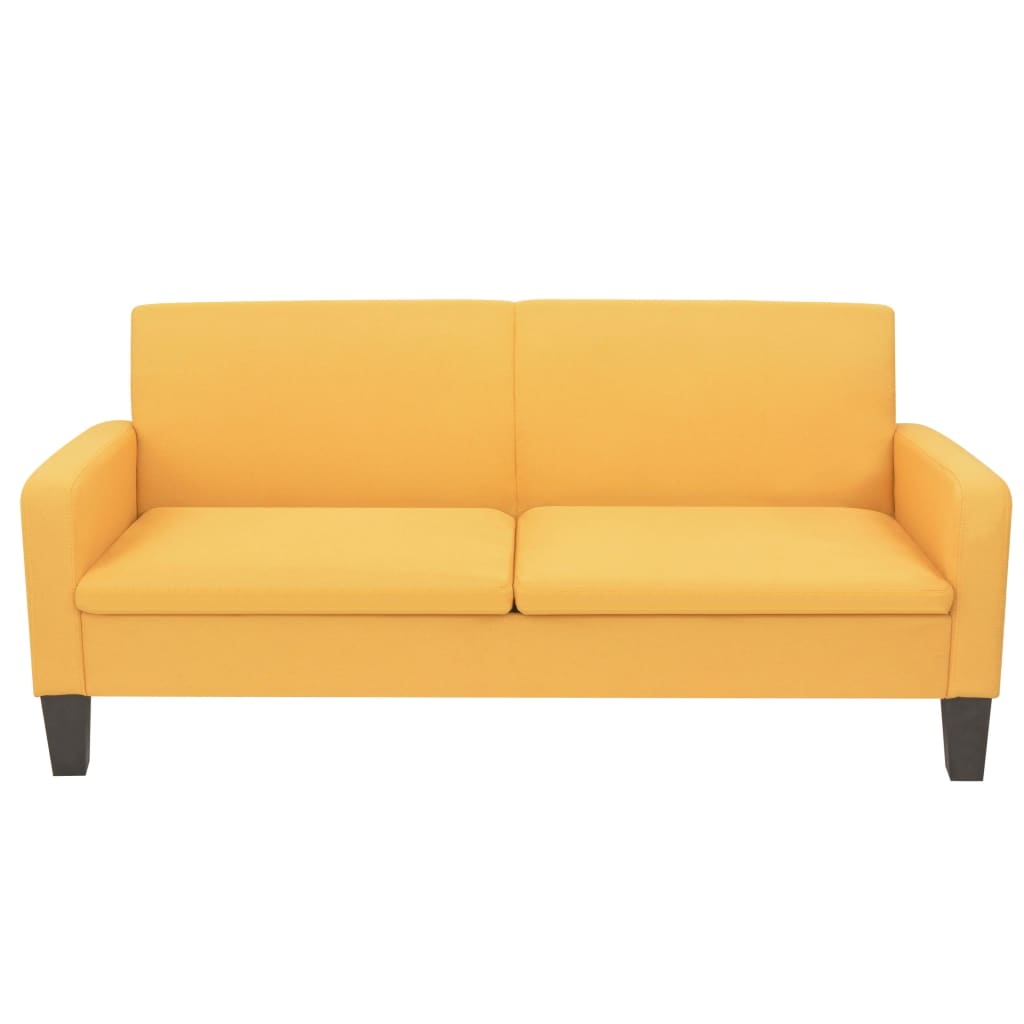Canapea cu 3 locuri, 180 x 65 x 76 cm, galben - Lando