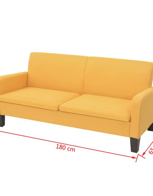 Încărcați imaginea în vizualizatorul Galerie, Canapea cu 3 locuri, 180 x 65 x 76 cm, galben - Lando
