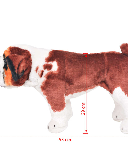 Încărcați imaginea în vizualizatorul Galerie, Jucărie bulldog din pluș în picioare, alb și maro, XXL Lando - Lando
