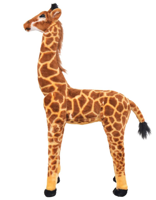 Загрузите изображение в средство просмотра галереи, Jucărie de pluș girafă în picioare, maro și galben, XXL Lando - Lando
