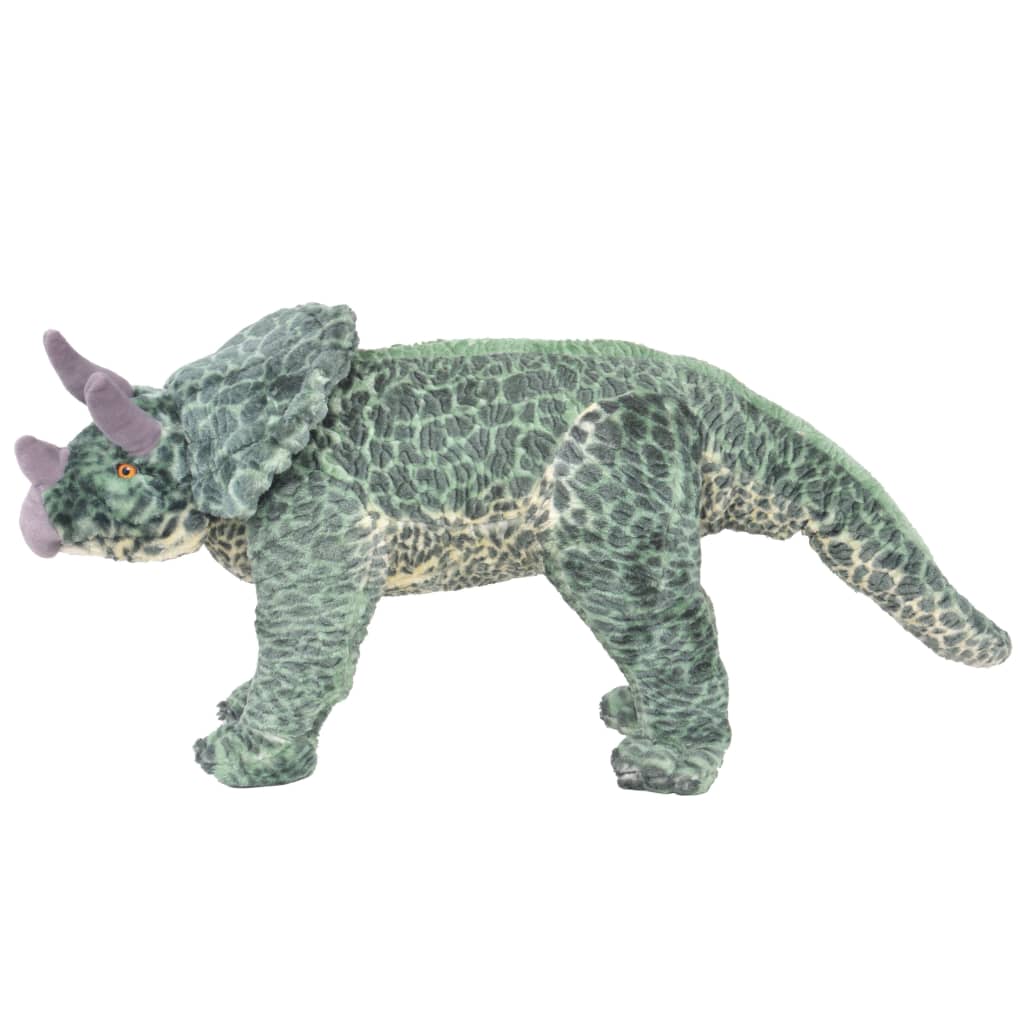 Jucărie din pluș dinozaur Triceratops în picioare, verde, XXL Lando - Lando