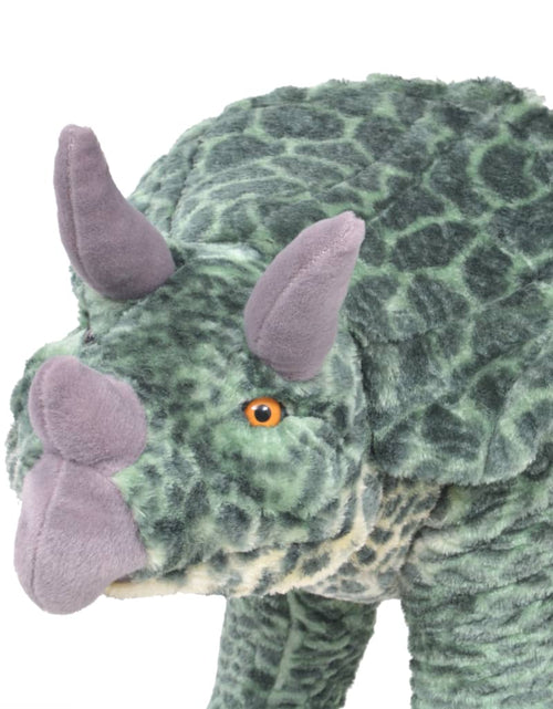 Încărcați imaginea în vizualizatorul Galerie, Jucărie din pluș dinozaur Triceratops în picioare, verde, XXL Lando - Lando
