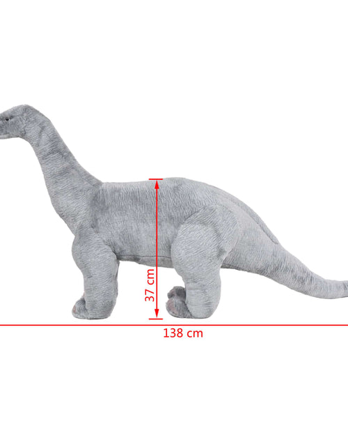 Загрузите изображение в средство просмотра галереи, Jucărie de pluș verticală dinozaur Brachiosaurus, gri XXL Lando - Lando
