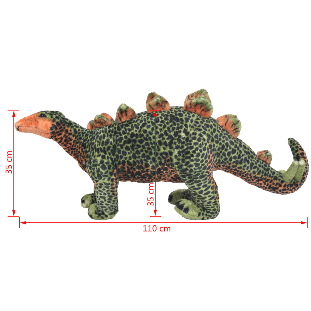 Jucărie de pluș dinozaur Stegosaurus, verde și portocaliu XXL - Lando