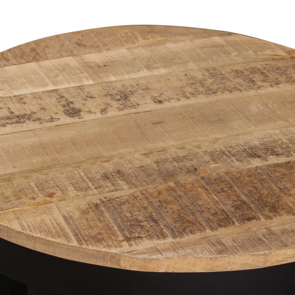 Masă laterală din lemn masiv de mango nefinisat, 60 x 40 cm Lando - Lando