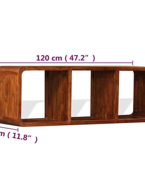 Загрузите изображение в средство просмотра галереи, Comodă TV, lemn masiv cu finisaj tip miere, 120 x 30 x 40 cm Lando - Lando
