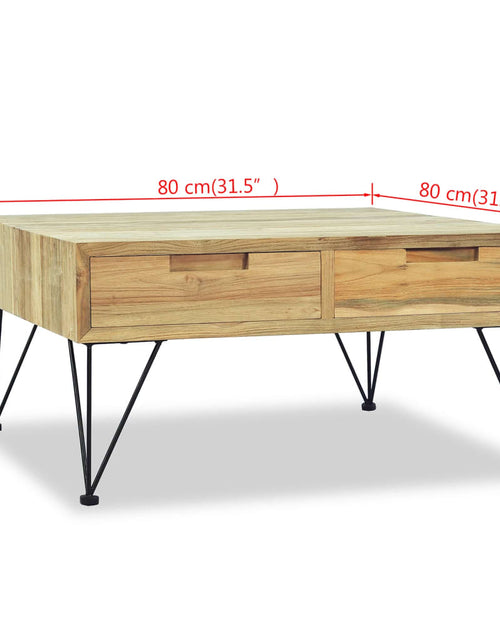 Încărcați imaginea în vizualizatorul Galerie, Măsuță de cafea, 80 x 80 x 40 cm, lemn de tec masiv Lando - Lando
