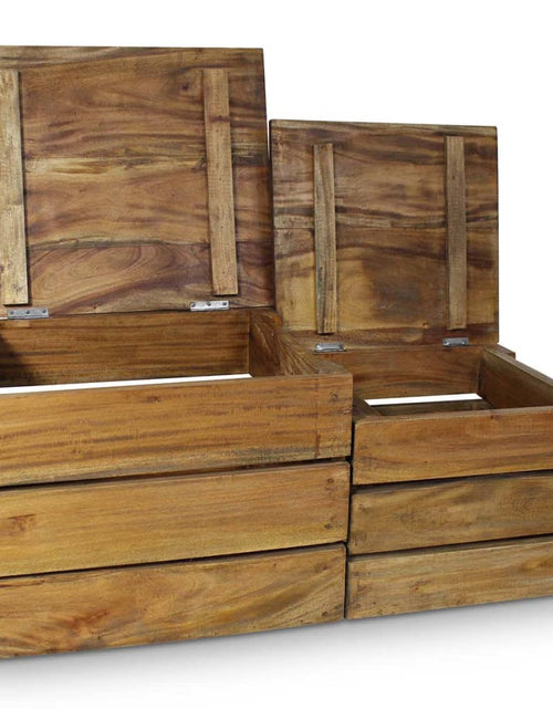 Încărcați imaginea în vizualizatorul Galerie, Set cutii de depozitare 2 bucăți, lemn masiv reciclat Lando - Lando
