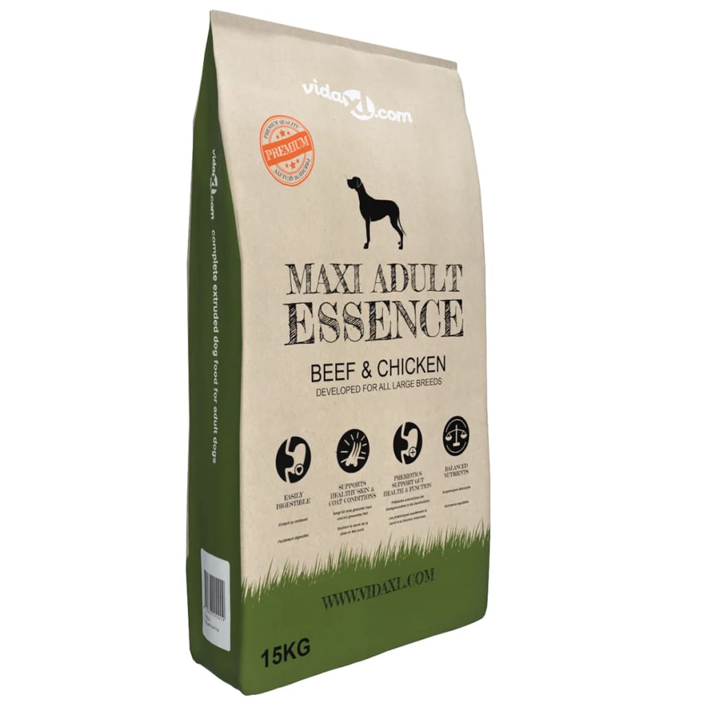 Hrană câini uscată Premium Maxi Adult Essence, vită & pui 15 kg - Lando