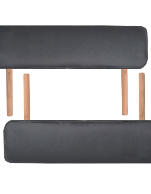 Încărcați imaginea în vizualizatorul Galerie, Set taburet și masă de masaj pliabilă 3 zone negru grosime 10cm Lando - Lando
