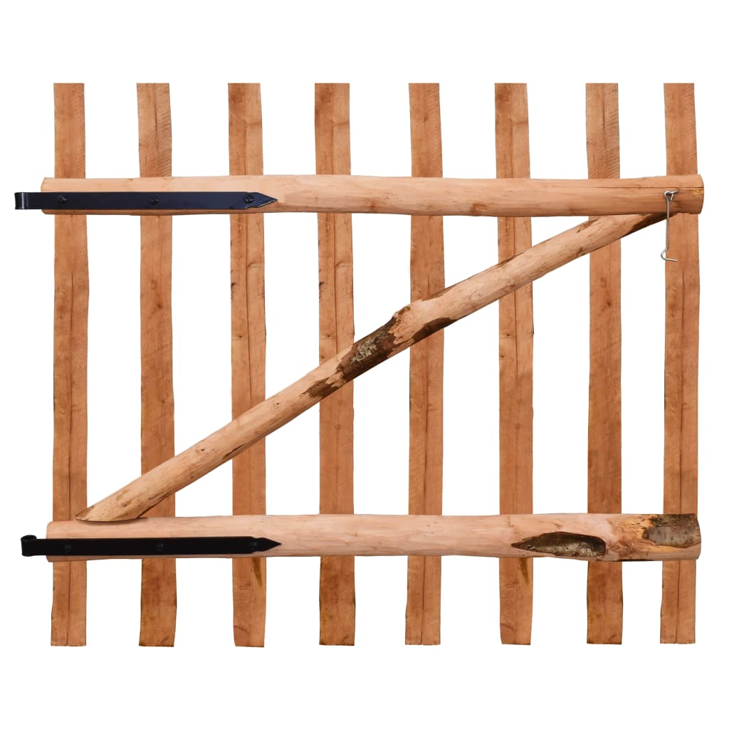 Poartă de gard simplă, din lemn de alun, 100x90 cm Lando - Lando