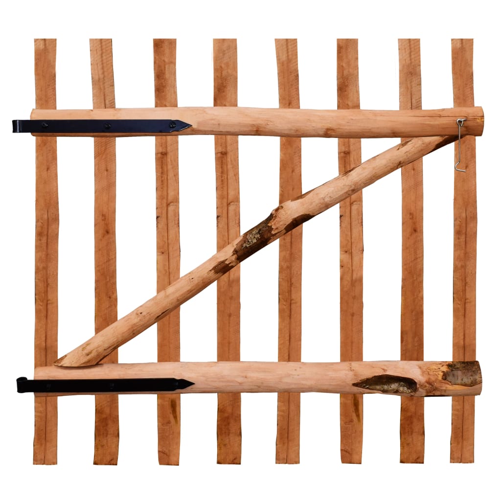 Poarta de gard simplă, lemn de alun tratat, 100 x 100 cm Lando - Lando