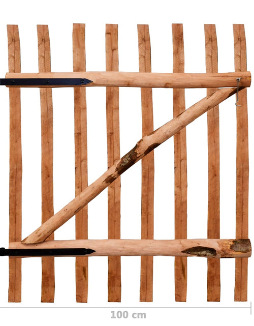 Загрузите изображение в средство просмотра галереи, Poartă de gard simplă, lemn de alun tratat, 100x120 cm Lando - Lando
