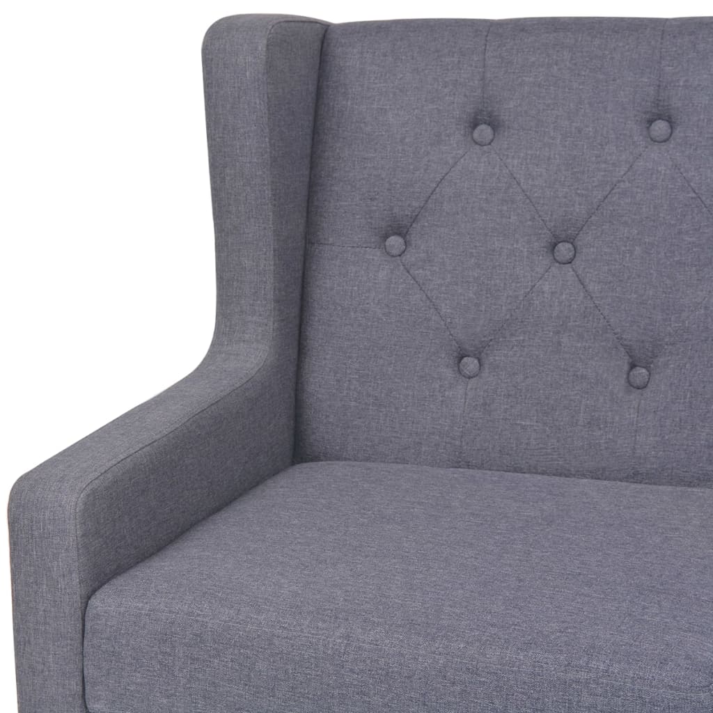 Canapea cu 3 locuri, material textil, gri - Lando