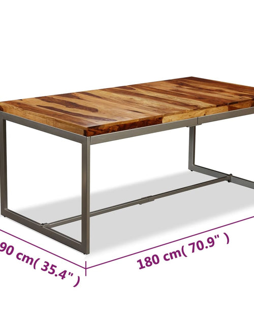 Încărcați imaginea în vizualizatorul Galerie, Masă de bucătărie, 180 cm, lemn masiv de sheesham și oțel - Lando
