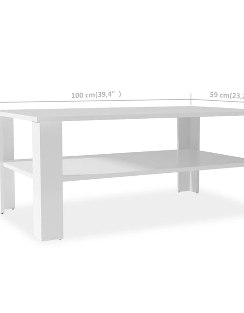 Загрузите изображение в средство просмотра галереи, Măsuță de cafea din PAL, 100 x 59 x 42 cm, alb Lando - Lando
