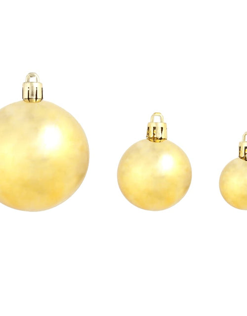 Încărcați imaginea în vizualizatorul Galerie, Set globuri de Crăciun 100 de piese, 3/4/6 cm, auriu Lando - Lando
