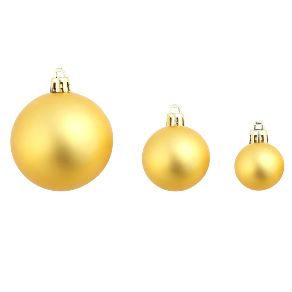 Set globuri de Crăciun 100 de piese, 3/4/6 cm, auriu Lando - Lando