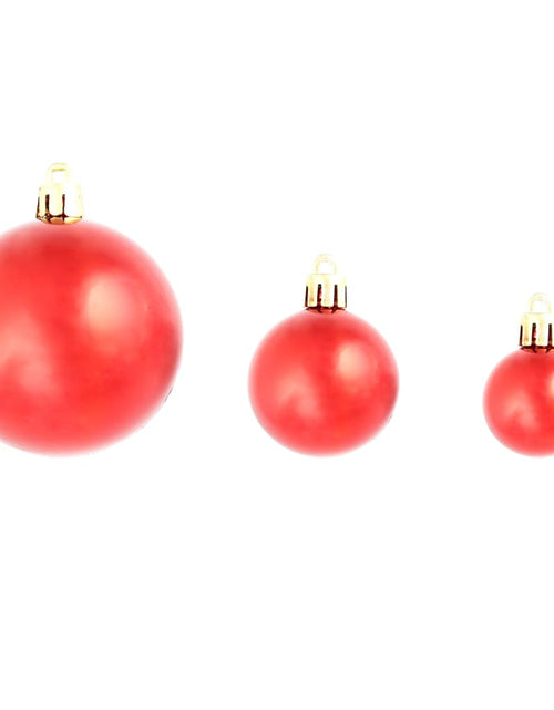 Încărcați imaginea în vizualizatorul Galerie, Set globuri de Crăciun 100 de piese, 3/4/6 cm, roșu - Lando
