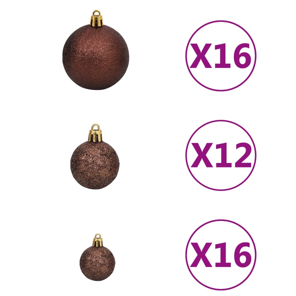 Set globuri de Crăciun 100 buc. 3/4/6 cm, maro/bronz/auriu Lando - Lando