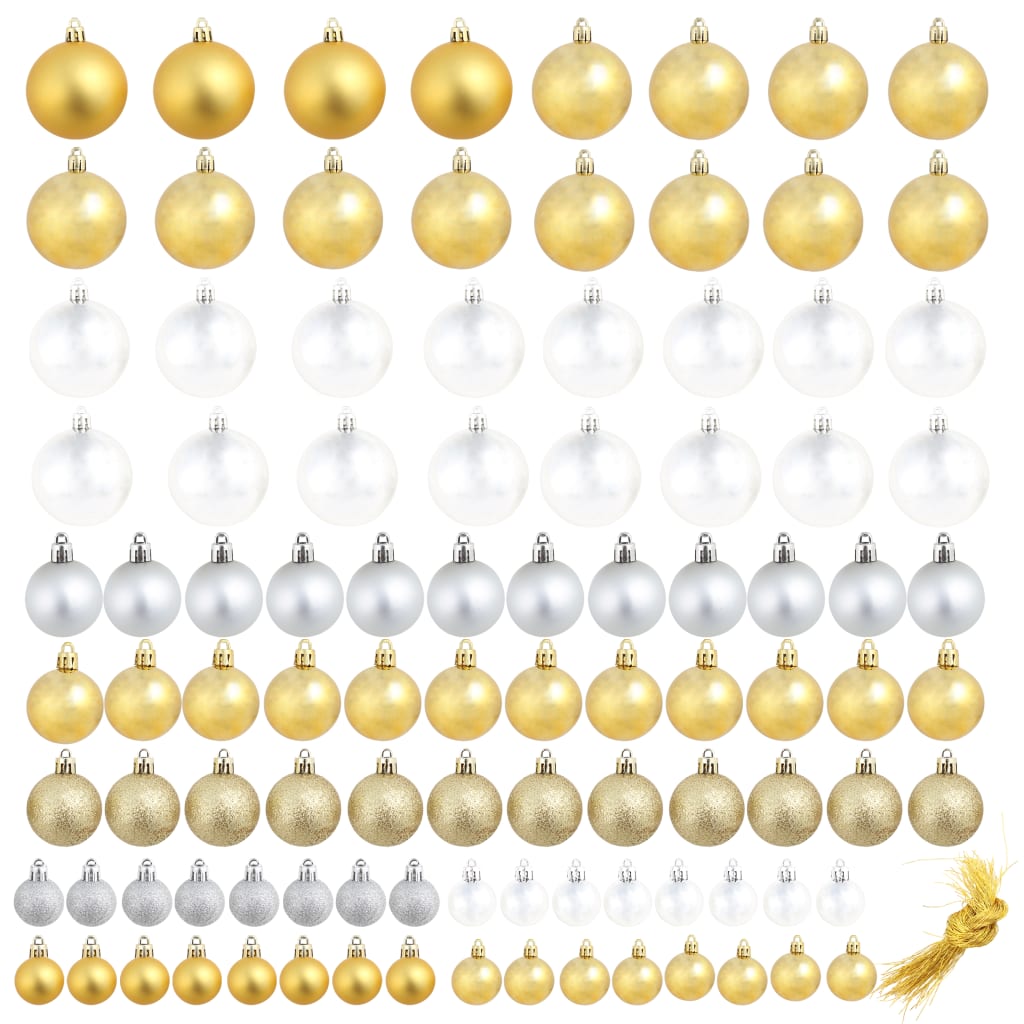 Globuri de Crăciun, 100 buc., argintiu/auriu Lando - Lando