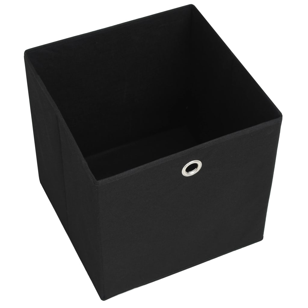 Cutii de depozitare, 10 buc. negru 32x32x32 cm material nețesut Lando - Lando