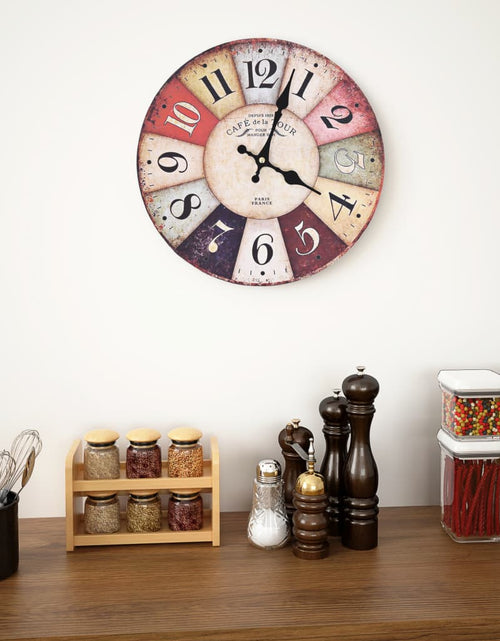 Încărcați imaginea în vizualizatorul Galerie, Ceas de perete vintage, 30 cm, colorat - Lando
