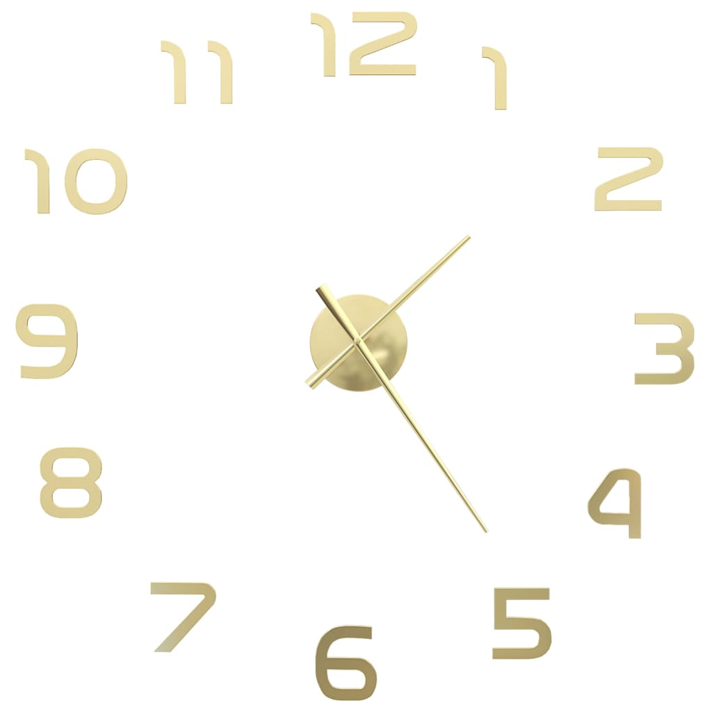 Ceas de perete 3D, auriu, 100 cm, XXL, design modern - Lando