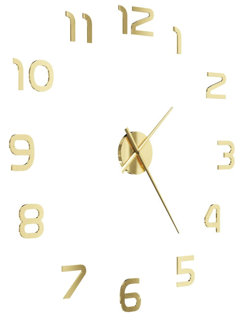 Încărcați imaginea în vizualizatorul Galerie, Ceas de perete 3D, auriu, 100 cm, XXL, design modern - Lando
