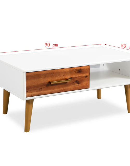 Загрузите изображение в средство просмотра галереи, Măsuță de cafea, lemn masiv de acacia, 90 x 50 x 40 cm - Lando
