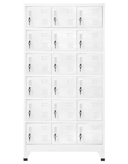 Încărcați imaginea în vizualizatorul Galerie, Dulap vestiar cu 18 compartimente, 90x40x180 cm, metal - Lando
