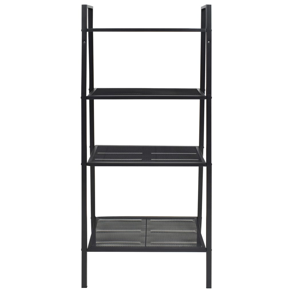 Bibliotecă tip scară, 4 trepte, metal, negru Lando - Lando