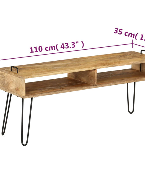 Загрузите изображение в средство просмотра галереи, Comodă TV din lemn masiv de mango, 110 x 35 x 45 cm Lando - Lando
