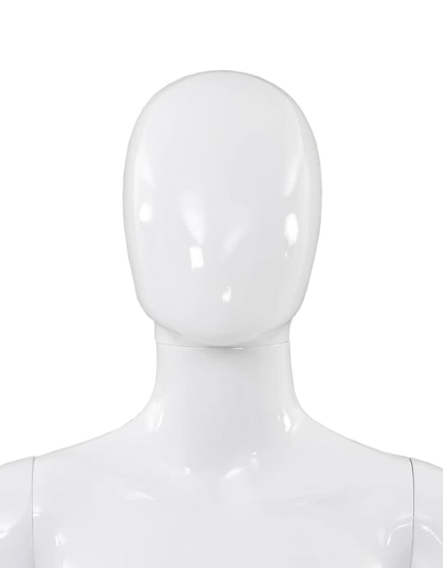Încărcați imaginea în vizualizatorul Galerie, Corp manechin feminin, cu suport din sticlă, alb lucios, 175 cm Lando - Lando
