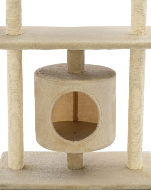 Загрузите изображение в средство просмотра галереи, Ansamblu pentru pisici cu stâlpi din funie de sisal, 95 cm Bej Lando - Lando

