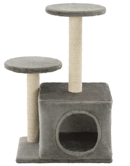 Загрузите изображение в средство просмотра галереи, Ansamblu pisici cu stâlpi din funie de sisal, gri, 60 cm Lando - Lando
