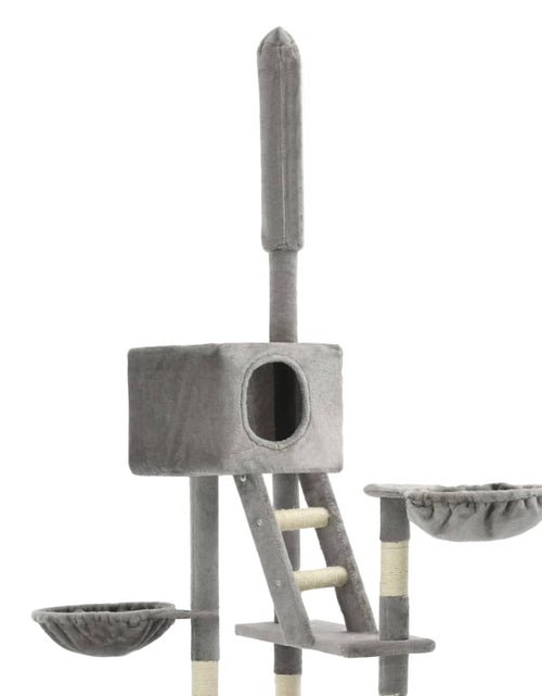 Încărcați imaginea în vizualizatorul Galerie, Ansamblu pisici cu stâlpi din funie de sisal, 230-260 cm Gri Lando - Lando
