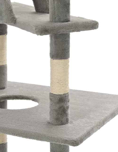 Încărcați imaginea în vizualizatorul Galerie, Ansamblu pisici cu stâlpi din funie de sisal, 230-260 cm Gri Lando - Lando
