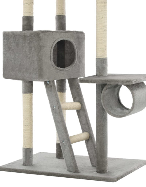 Загрузите изображение в средство просмотра галереи, Ansamblu pisici cu stâlpi din funie de sisal, 230-260 cm Gri Lando - Lando

