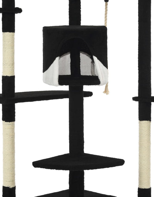 Загрузите изображение в средство просмотра галереи, Ansamblu pisici, stâlpi din funie de sisal 203 cm Negru și alb - Lando
