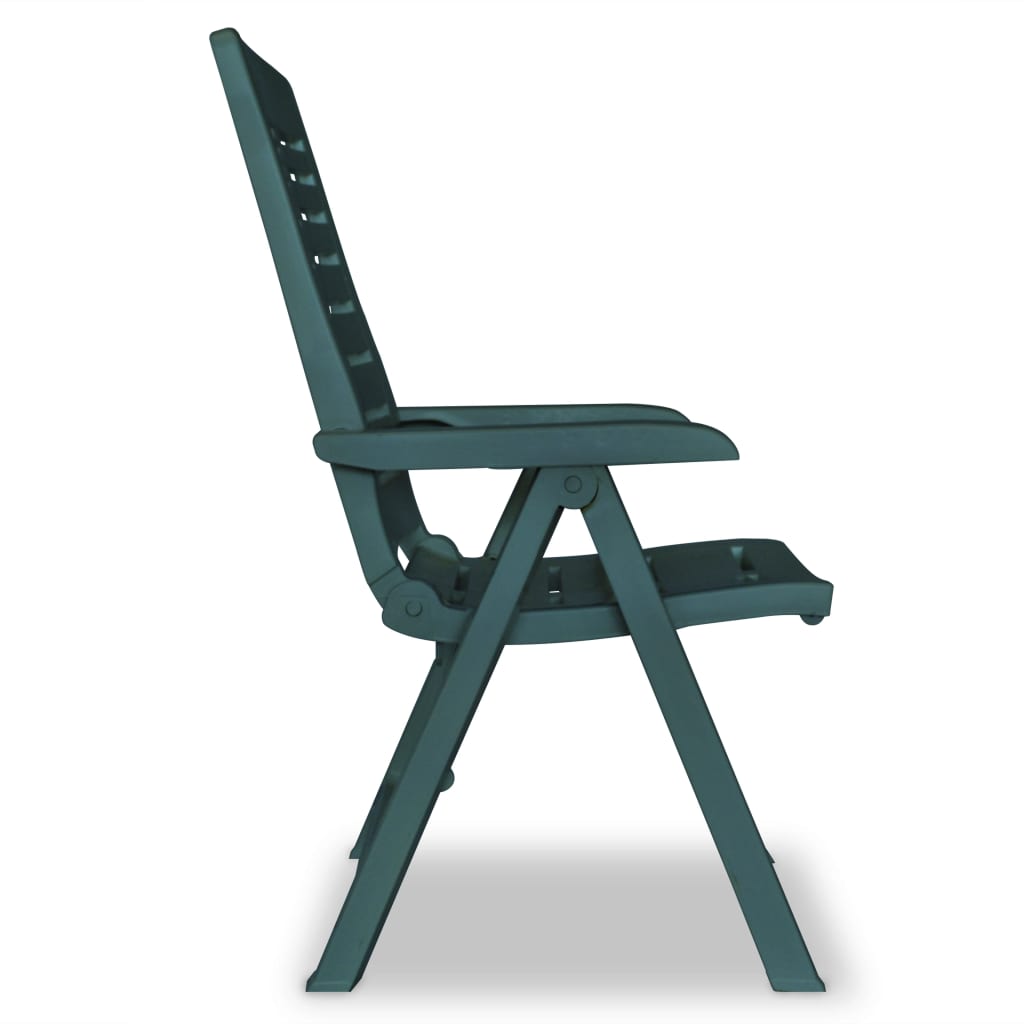 Set mobilier de exterior, 5 piese, verde, plastic - Lando