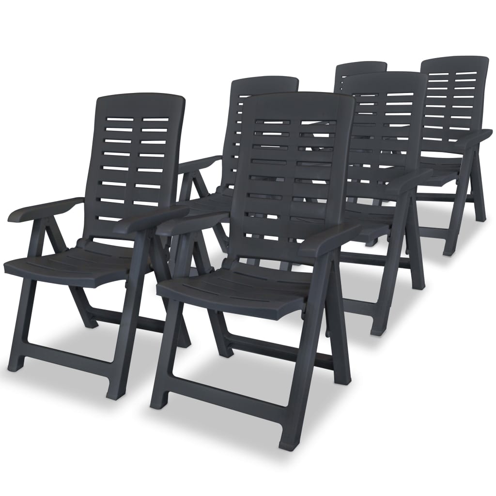 Set mobilier de exterior, 7 piese, antracit, plastic - Lando