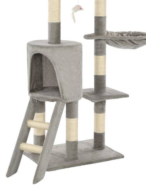 Încărcați imaginea în vizualizatorul Galerie, Ansamblu pisici cu stâlpi din funie de sisal, 138 cm, gri Lando - Lando
