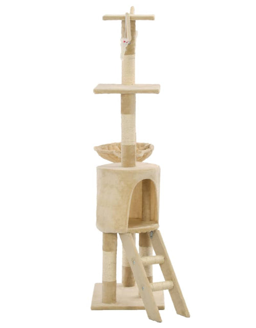 Încărcați imaginea în vizualizatorul Galerie, Ansamblu pisici cu stâlpi din funie de sisal, 138 cm, bej Lando - Lando
