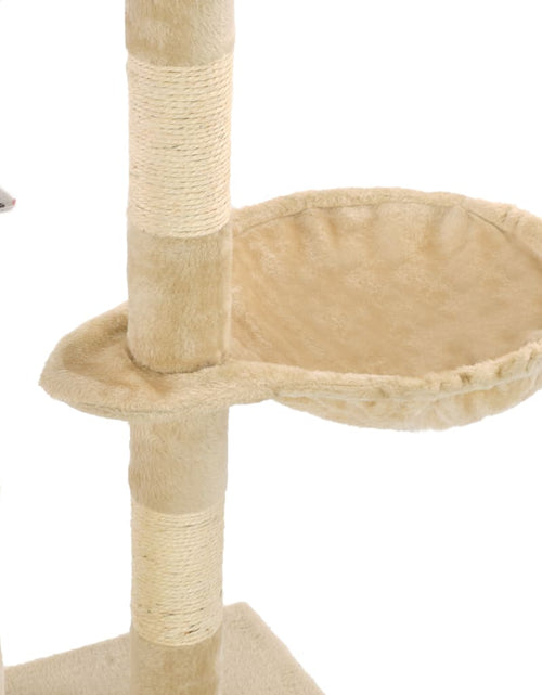 Загрузите изображение в средство просмотра галереи, Ansamblu pisici cu stâlpi din funie de sisal, 138 cm, bej Lando - Lando
