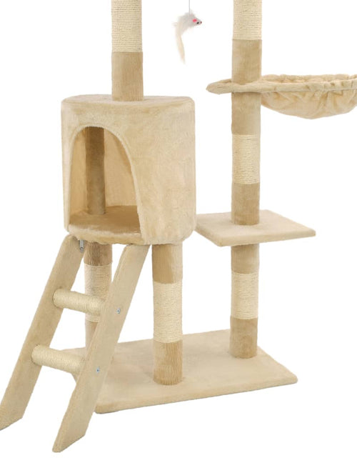 Загрузите изображение в средство просмотра галереи, Ansamblu pisici cu stâlpi din funie de sisal, 138 cm, bej Lando - Lando
